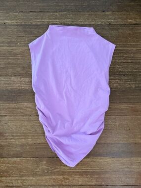 Maeve Anthropologie Live In The Moment Lavender Mock Neck Top Size Medium